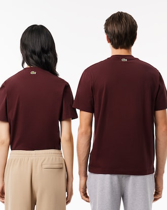 T-shirt de Algodão com Estampado de Assinatura