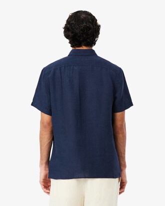 Camisa de Linho de Manga Curta