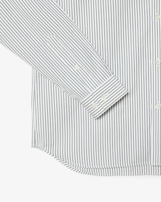 Camisa Regular fit em Tecido Pinpoint &agrave;s Listras