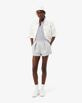 Polo piqu&eacute; de algod&atilde;o stretch Lacoste para Mulher