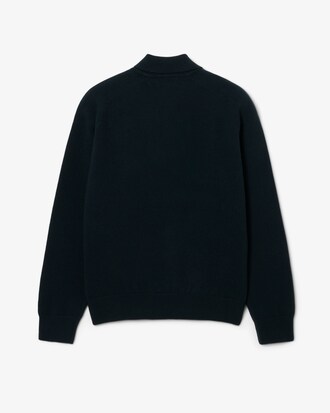 Sweater Runway de Lã Feltrada com Colarinho de Polo