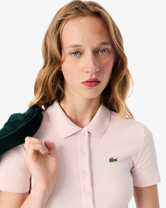 Polo L.12.D de Algod&atilde;o Canelado Slim Fit