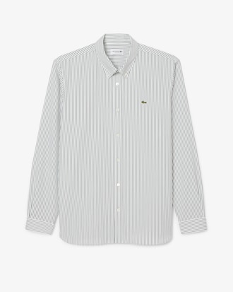 Camisa Regular fit em Tecido Pinpoint às Listras