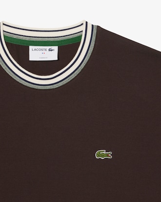 T-shirt com Gola &agrave;s Riscas de Fabrico Franc&ecirc;s