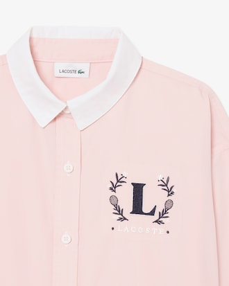 Camisa em Popelina com Emblema Bordado