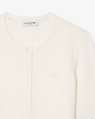 T-shirt Slim Fit em Piqu&eacute; Brilhante