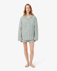 Conjunto de Pijama Listrado Oversize em Popelina