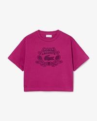 T-shirt Oversize de Algod&atilde;o com Emblema