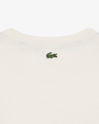 T-shirt de algod&atilde;o com estampado do crocodilo
