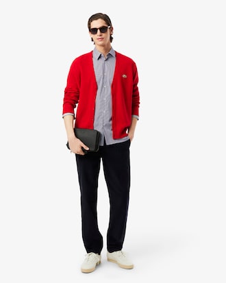 Camisa em Popelina Elástica às Riscas Slim Fit