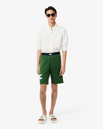 Calções Loungewear de Felpa com Corte Direito
