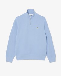 Sweatshirt em Interlock com Gola Alta e Fecho
