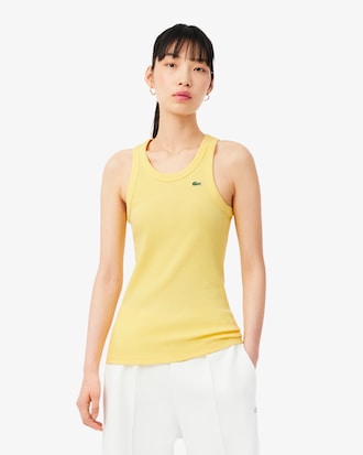 Top sem Mangas em Algod&atilde;o Slim Fit