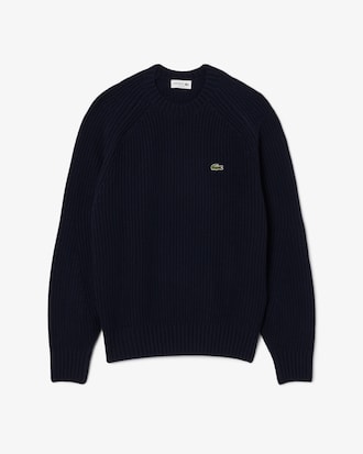 Sweater com Decote Redondo de Lã Cardada Grossa