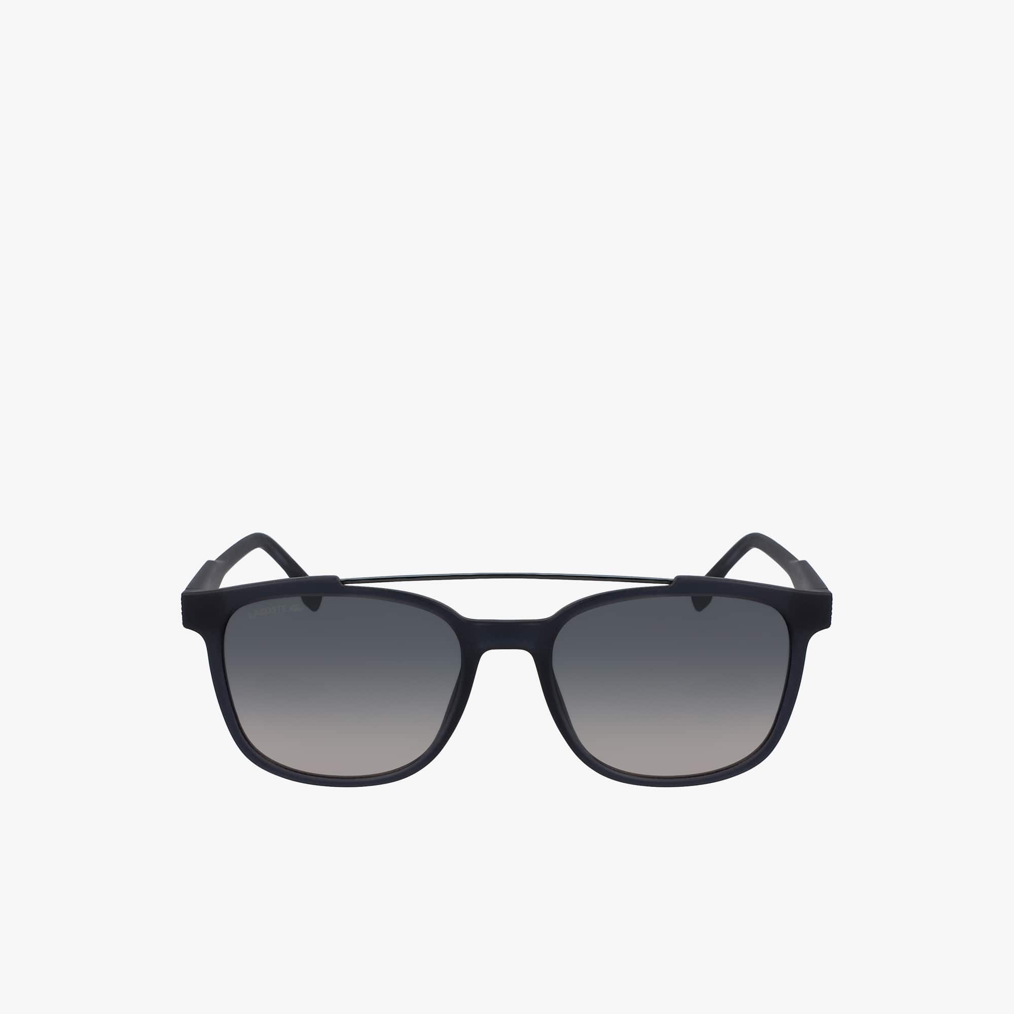 Lacoste Occhiali da sole a rettangolo modificato con doppio ponte in plastica L.12.12. 1