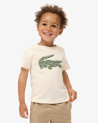 T-shirt de algod&atilde;o com estampado do crocodilo