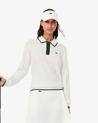 Sweater de Golfe Elástica com Gola de Polo