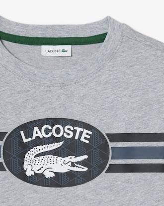 T-shirt de Algod&atilde;o com Estampado de Monograma