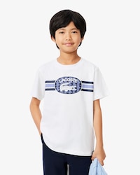 T-shirt de Algodão com Estampado de Monograma