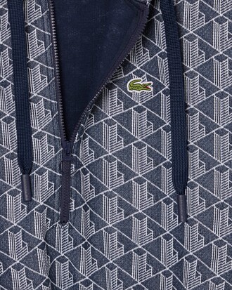 Vestido com Capuz com Monograma em Jacquard
