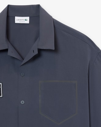 Camisa Lacoste x Alpine de Popelina Relaxed Fit