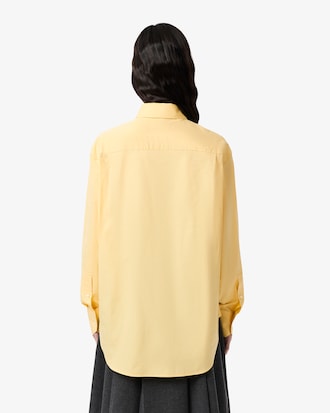 Camisa em Popelina de Algod&atilde;o Oversized