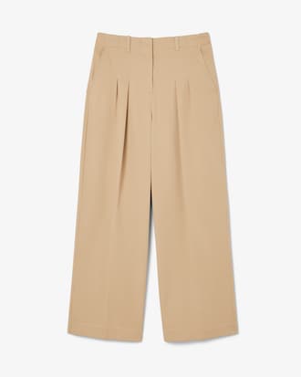 Calças Chino de Gabardina Elásticas Wide Fit