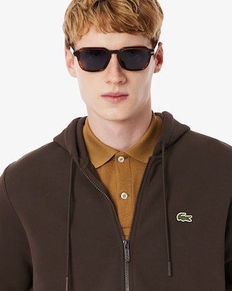 Hoodie em Felpa com Fecho