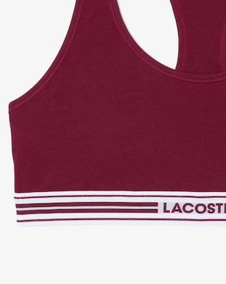 Bralette de Algod&atilde;o El&aacute;stico com Faixa de Contraste