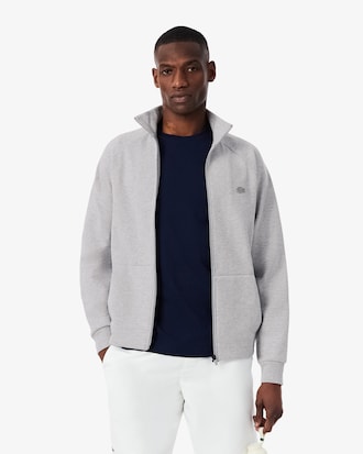 Sweatshirt Commuter em Jersey de Dupla Face com Fecho