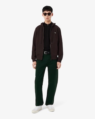 Sweatshirt de Felpa Classic Fit com Fecho