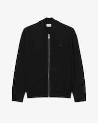 Blus&atilde;o Bomber de Malha de Dupla Face Oversize com Fecho