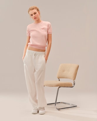 Sweater de Malha 3D de Manga Curta