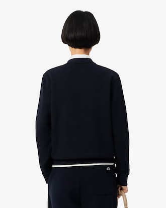 Sweatshirt em Piqu&eacute; com Decote Redondo Relaxed Fit