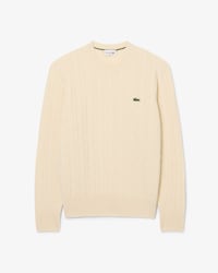 Sweater de Malha e de L&atilde; Cardada com Decote Redondo
