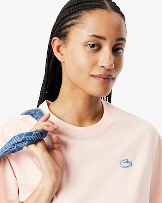T-shirt em Jersey com Estampado de Crocodilo