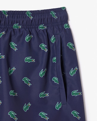 Calções de Banho com Estampado de Crocodilo