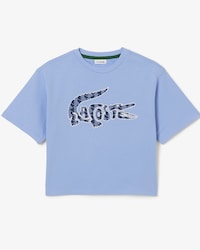 T-shirt de Algodão com Estampado de Monograma