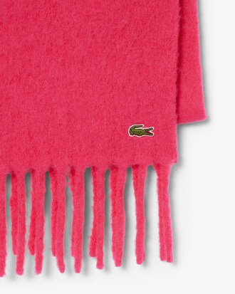 Cachecol de L&atilde; de Alpaca com Franjas