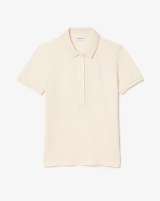 Polo Petit Piqué com Efeito Lavado Slim Fit