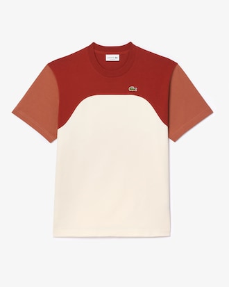T-shirt em Colour-Block de Jersey de Algodão