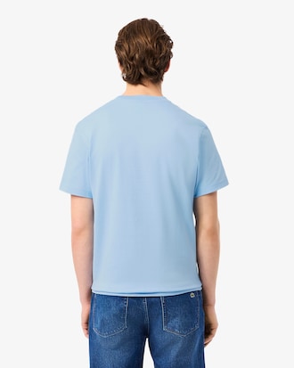 T-shirt em Jersey Grosso com Crocodilo de Paisagem