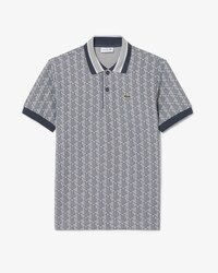 Polo em Jacquard com Monograma Classic Fit