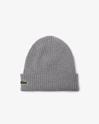 Gorro em Malha Canelada Escovada de Lã