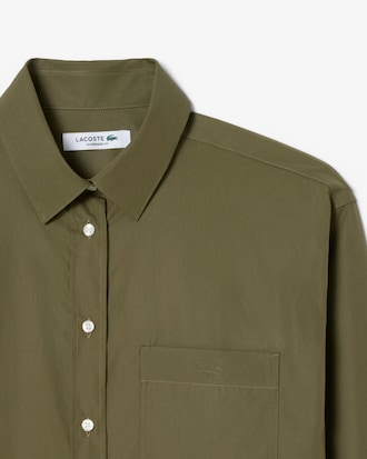 Camisa em Popelina de Algodão Oversized