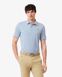 Polo de Golf Listrado Regular Fit e com Tecnologia Ultra-Dry