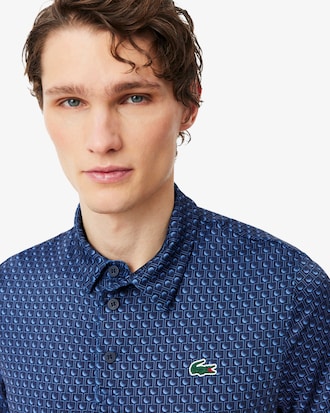 Polo de Golfe Regular Fit Estampado