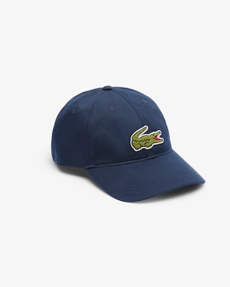 Bon&eacute; de Sarja de Algod&atilde;o com Emblema de Crocodilo