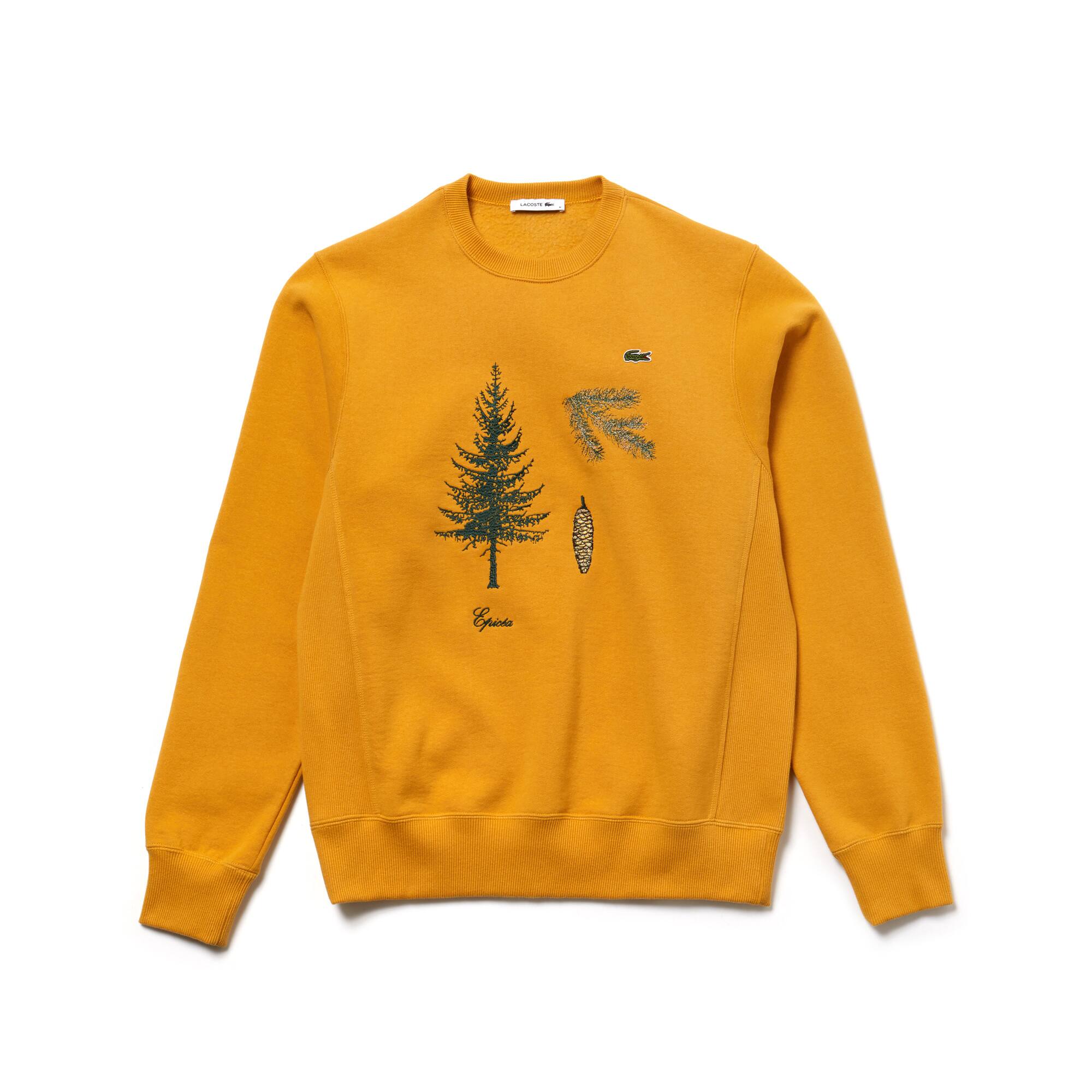 Sweatshirt de pelo bordada do desfile unissexo