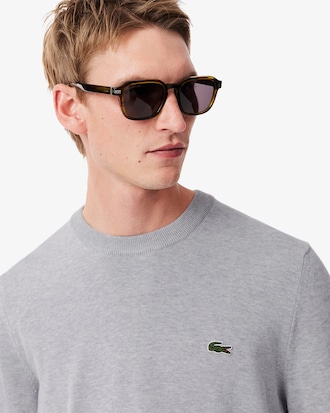 Sweater de Algod&atilde;o Monocrom&aacute;tica com Decote Redondo